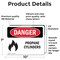 Signmission Propane Cylinders Danger Sign, Vinyl Decal, 10in W x 7in L, 2PK OS-2PACK-DS-D-710-L-1538 - alternate 7